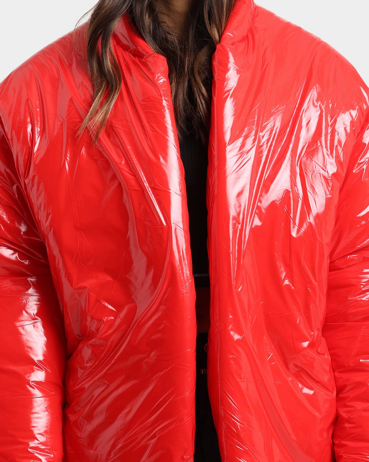 High Neck Club Paradise  Paxton Puffer Jacket Red