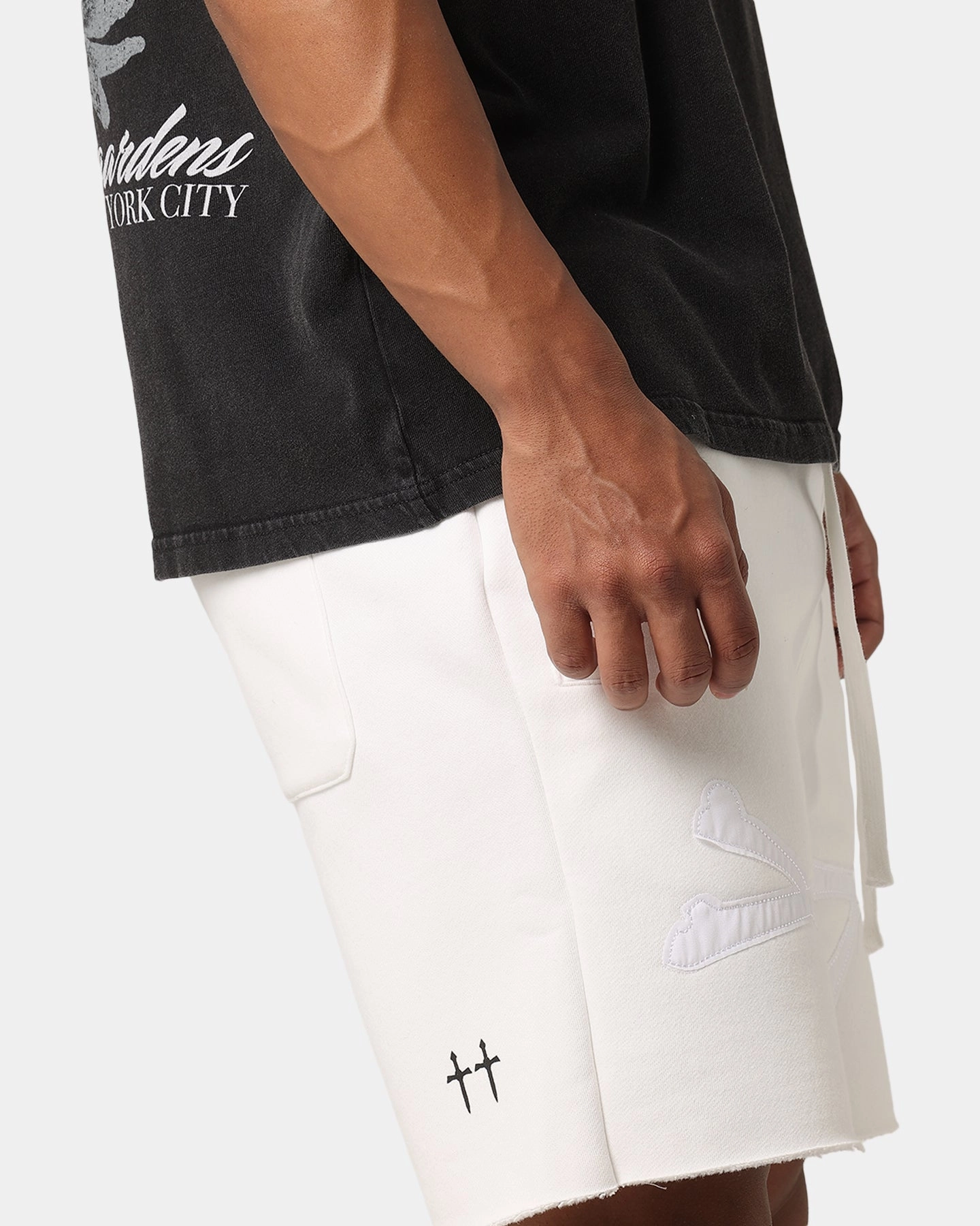 Saint Morta Bxnes Sweat Shorts Off White meditation wear