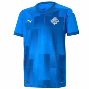 Iceland national team Home soccer jersey 2020/21 - Puma yoga studio Collared neckline