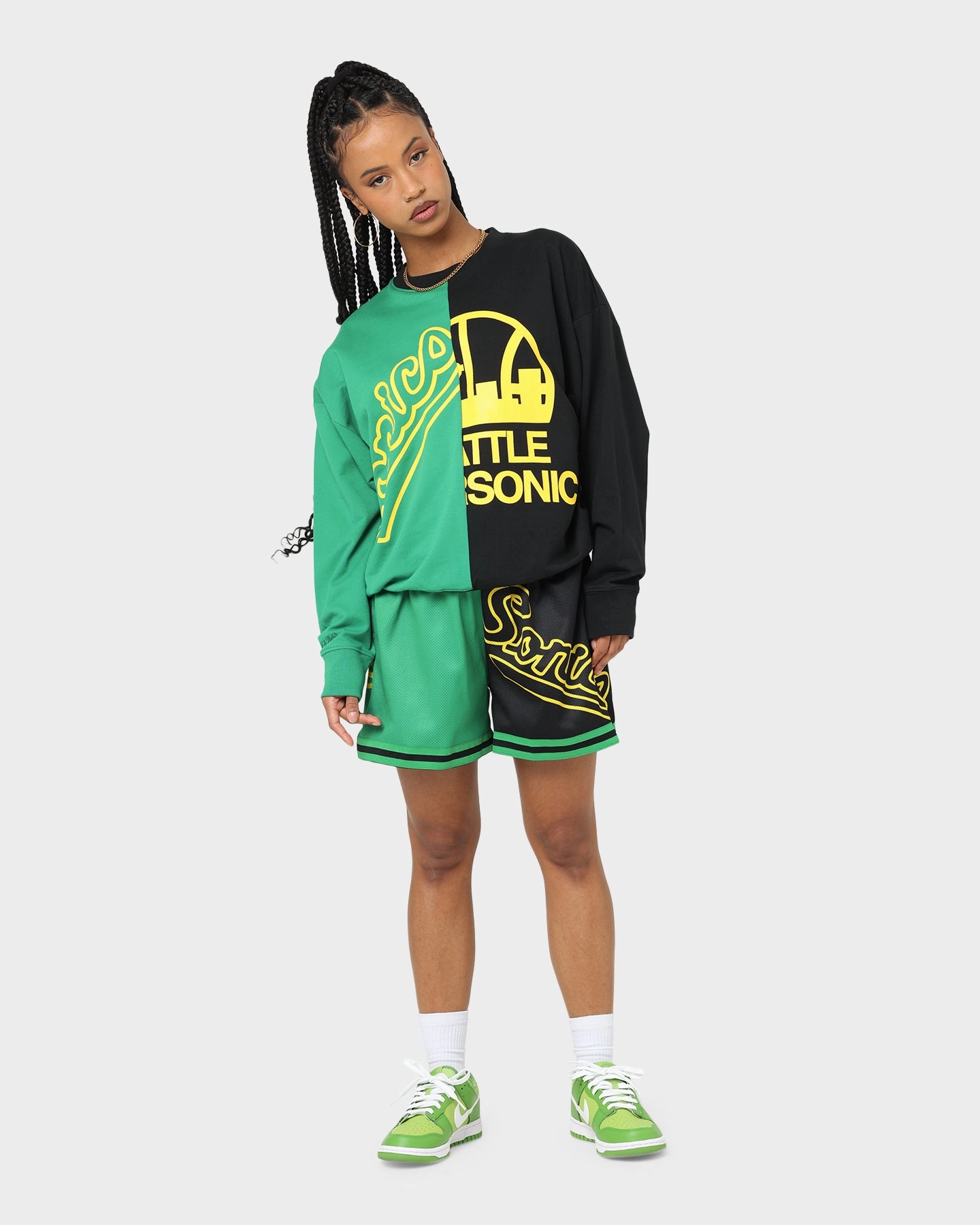 affordable choice Linen shorts Mitchell & Ness Women's Seattle Supersonics Big Face 5.0 Shorts Black