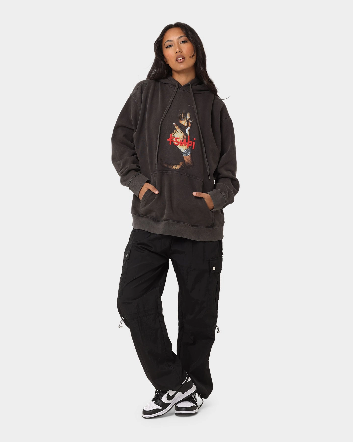 Ksubi X Juice Wrld 999 Wrld Biggie Hoodie Faded Black Airflow channels