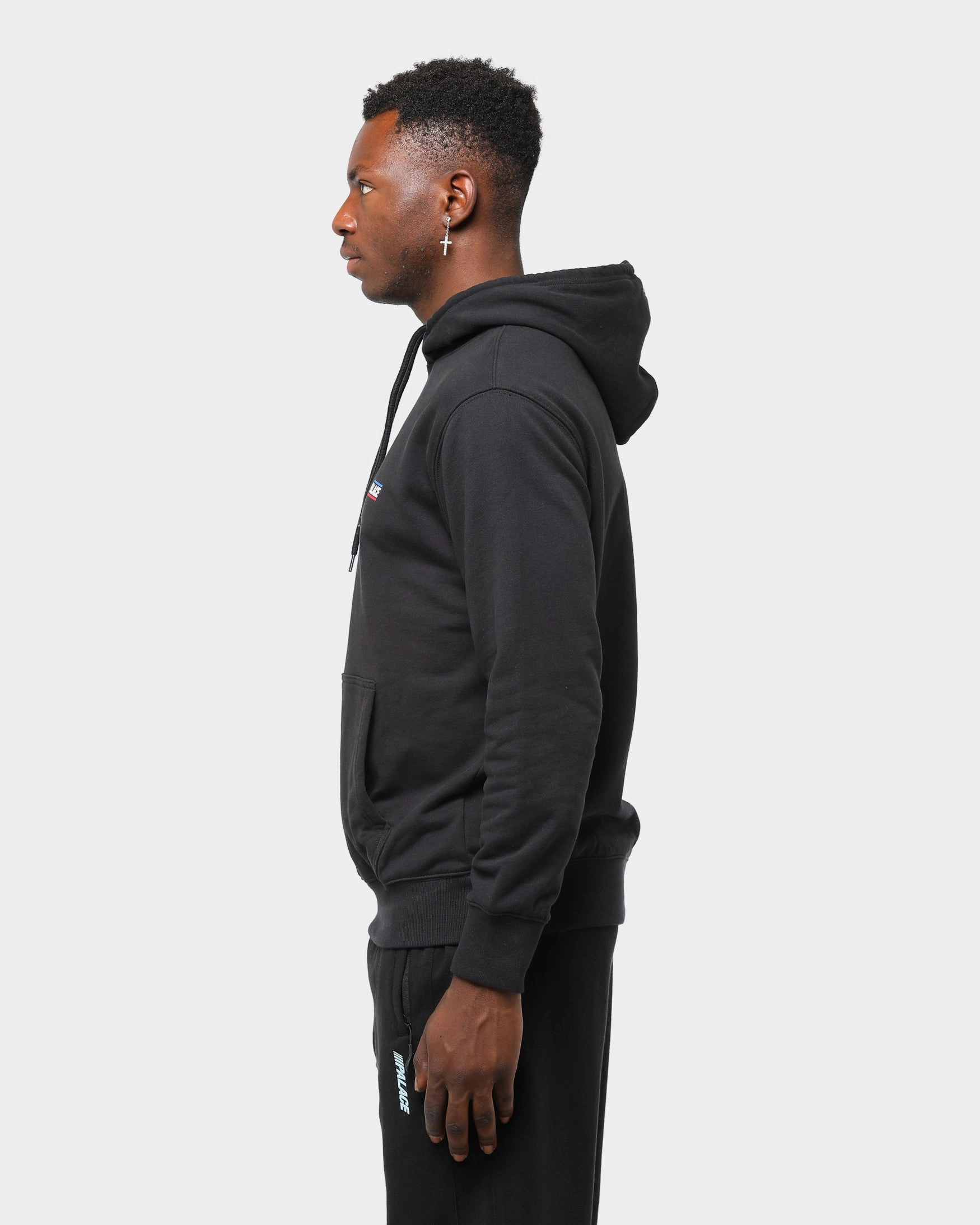 Palace Men's Basically A Hoodie Black motorcyclist Pocket-square