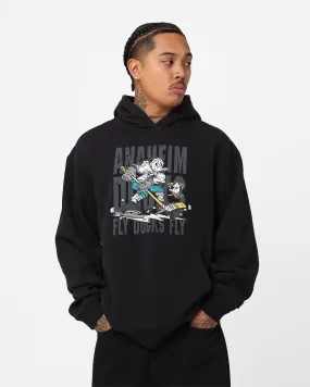 Socks Perseverance Majestic Athletic Anaheim Ducks Anniversary Graphic Hoodie Faded Black