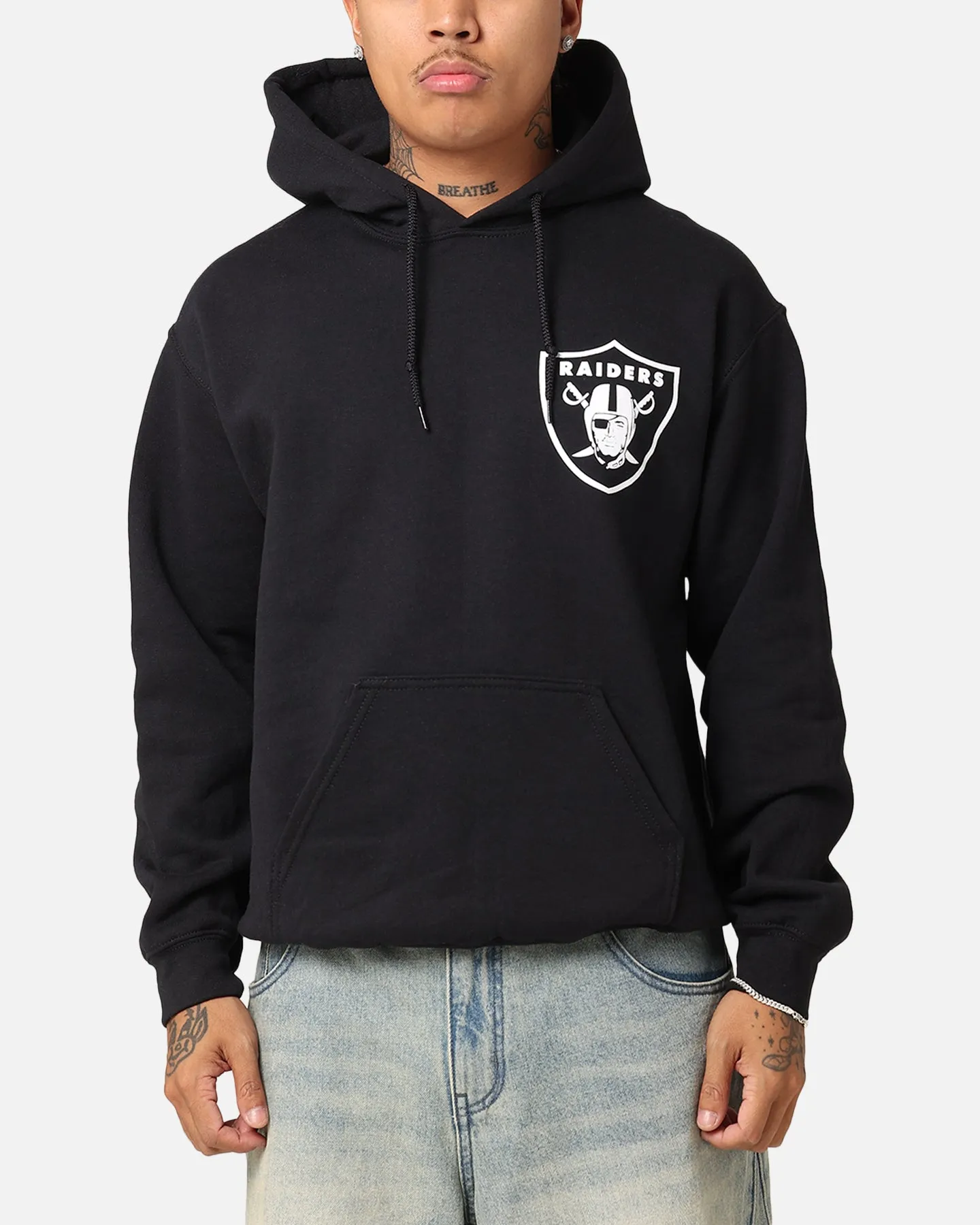 Ergonomic Design Adult Majestic Athletic Las Vegas Raiders Arch Stack Hoodie Black
