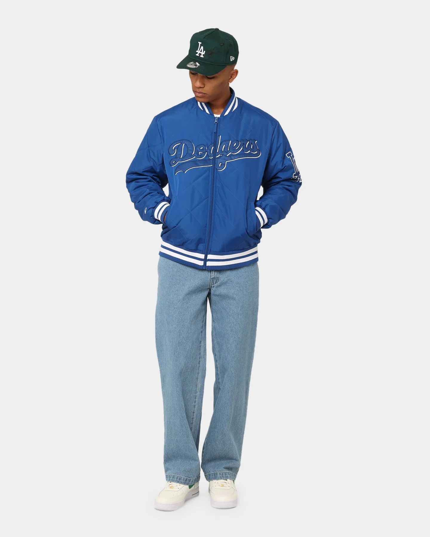 Disrupt Heat Reflective Tech Majestic Athletic Los Angeles Dodgers Tonals Quilted Varsity Jacket Royal