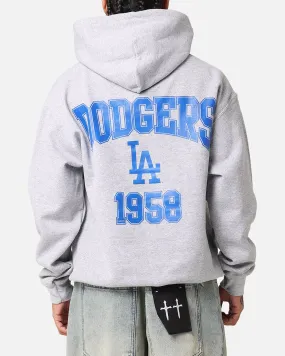 Vegan Option Trail Friendly Majestic Athletic Los Angeles Dodgers Wordmark Arch Hoodie Grey