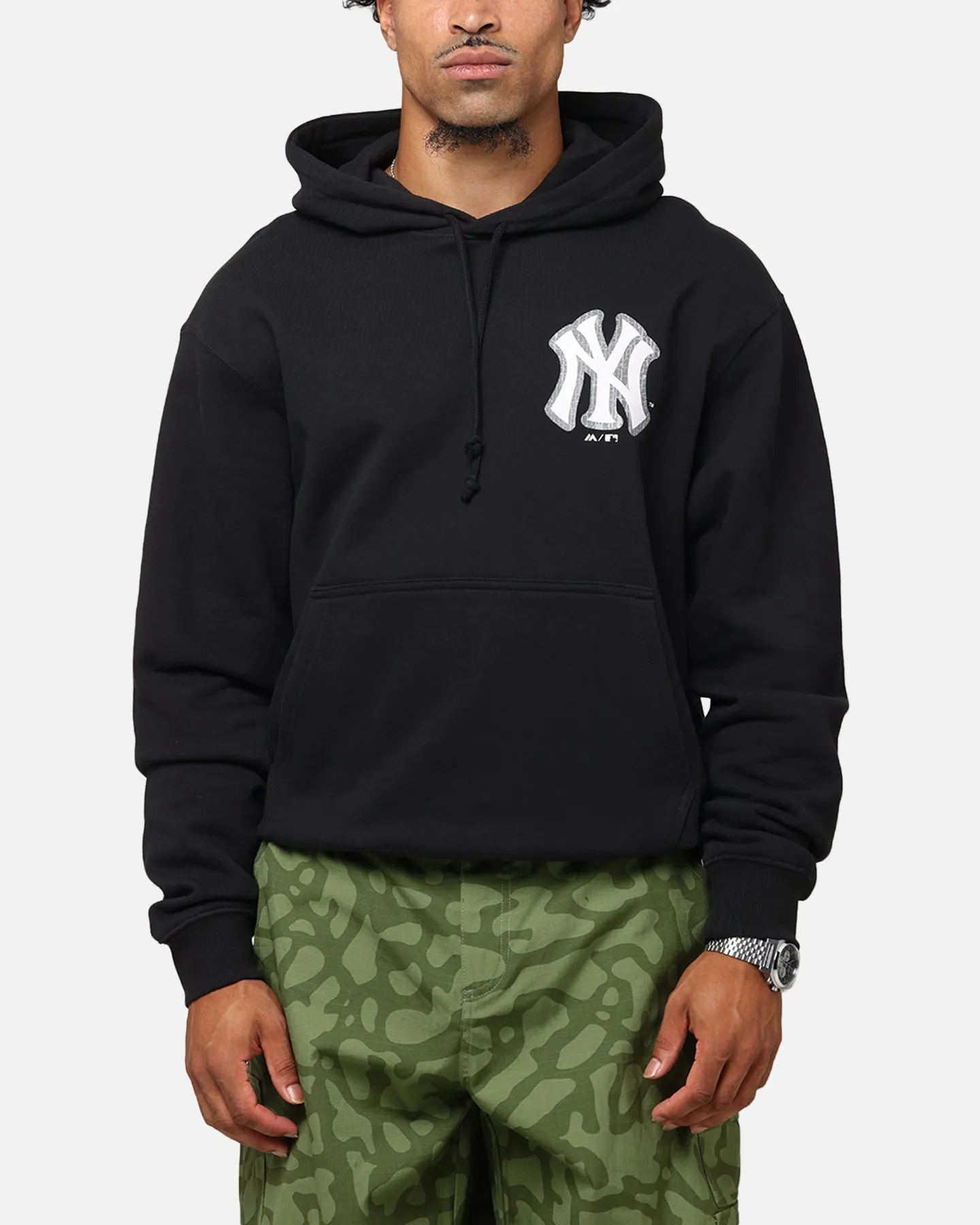 Majestic Athletic New York Yankees Acland Hoodie Black Taped Zippers Modern Outdoor Gear