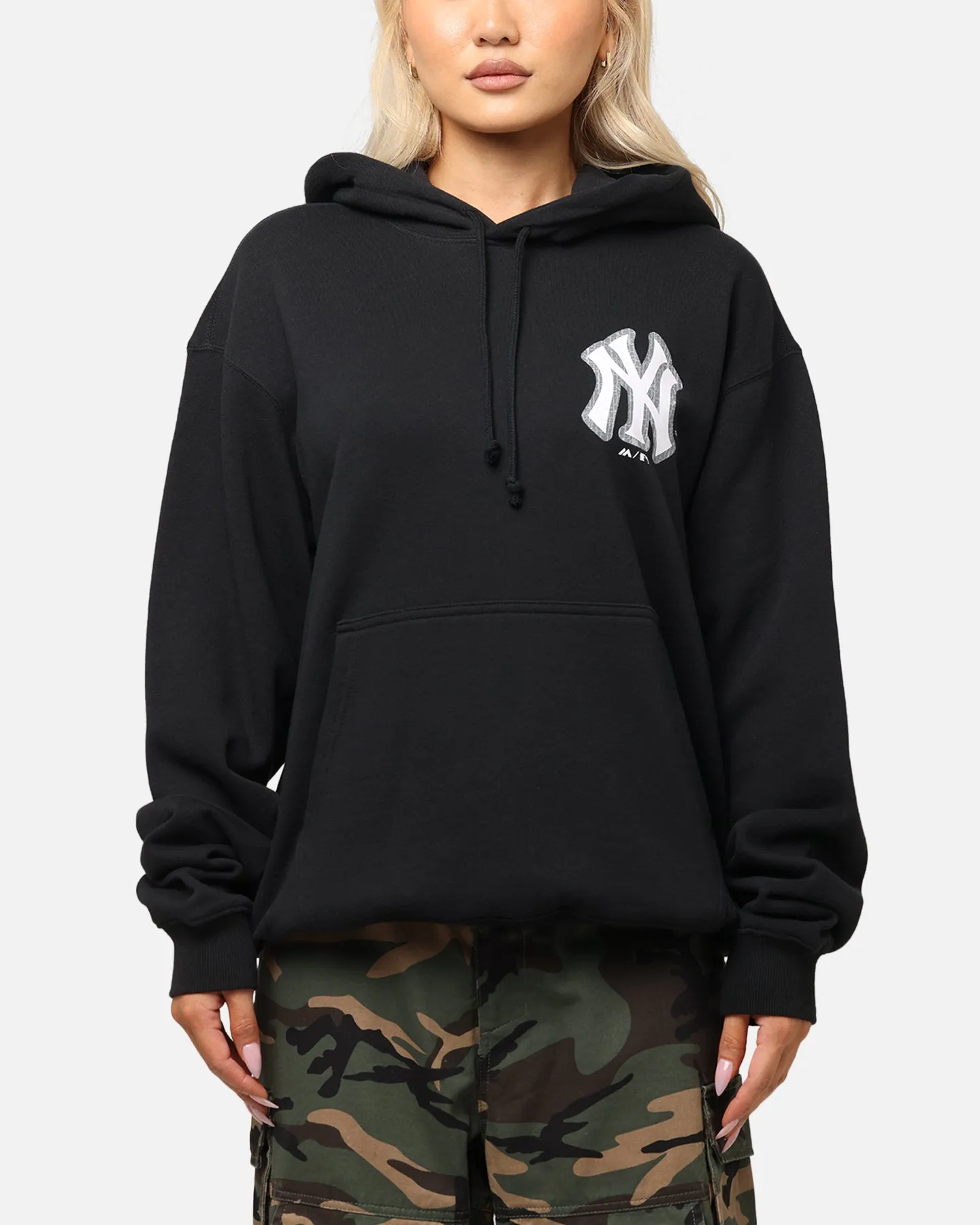 suitable for community activities Majestic Athletic New York Yankees Acland Hoodie Black