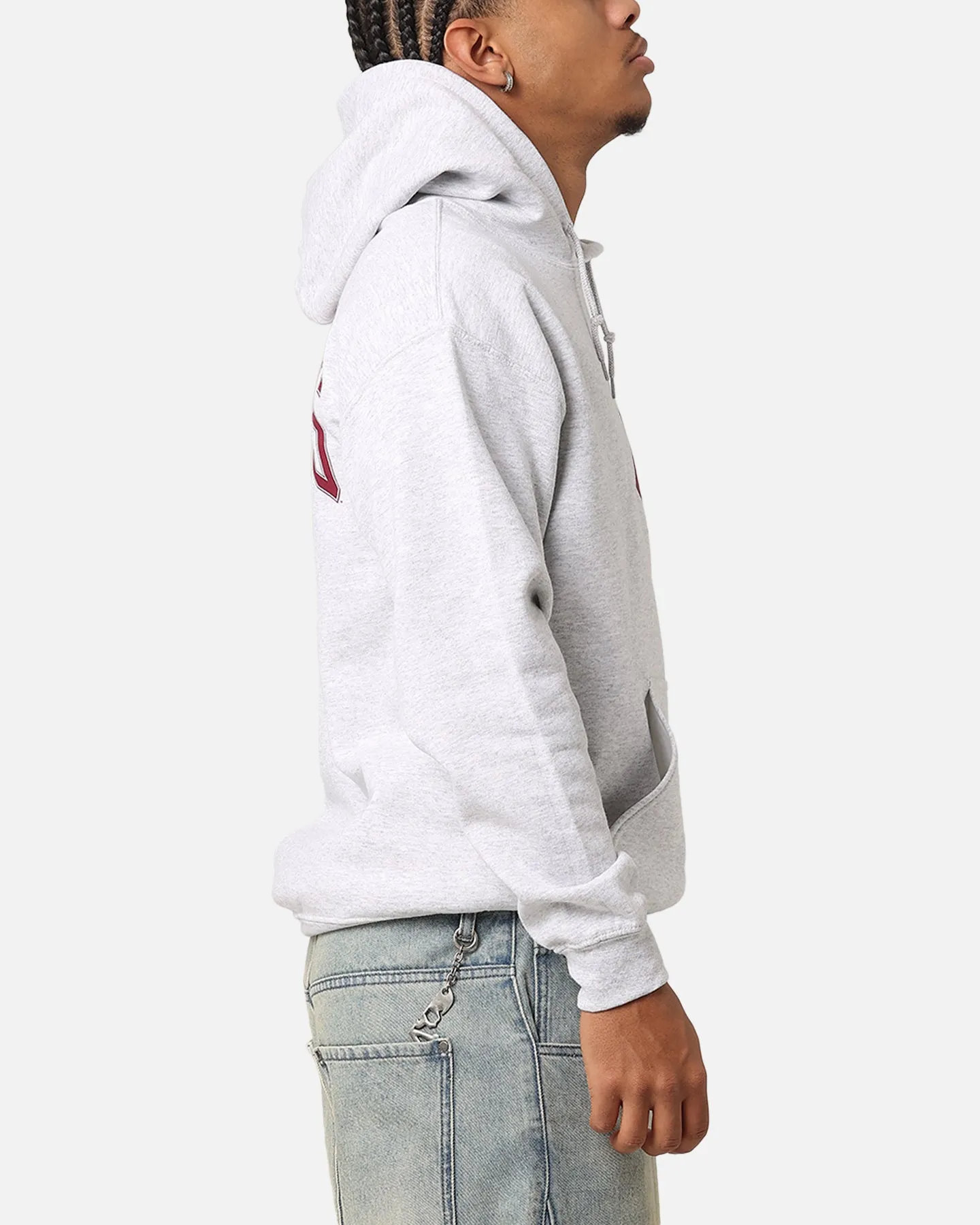 Majestic Athletic New York Yankees Fulter Team Arch Hoodie Grey Marle student LightweightFabric