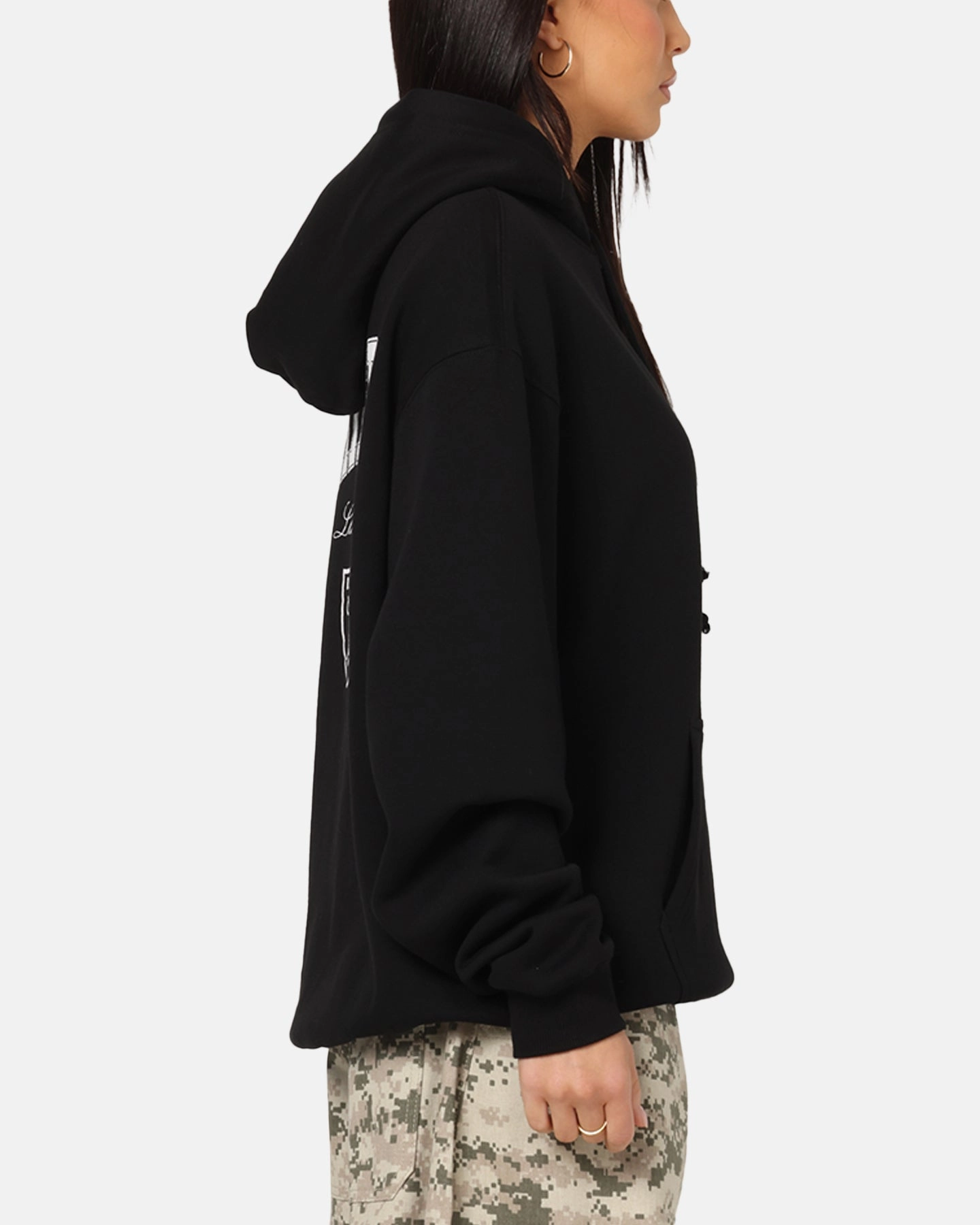 Halloween wear Majestic Athletic Las Vegas Raiders Champs Serial Mono Hoodie Black