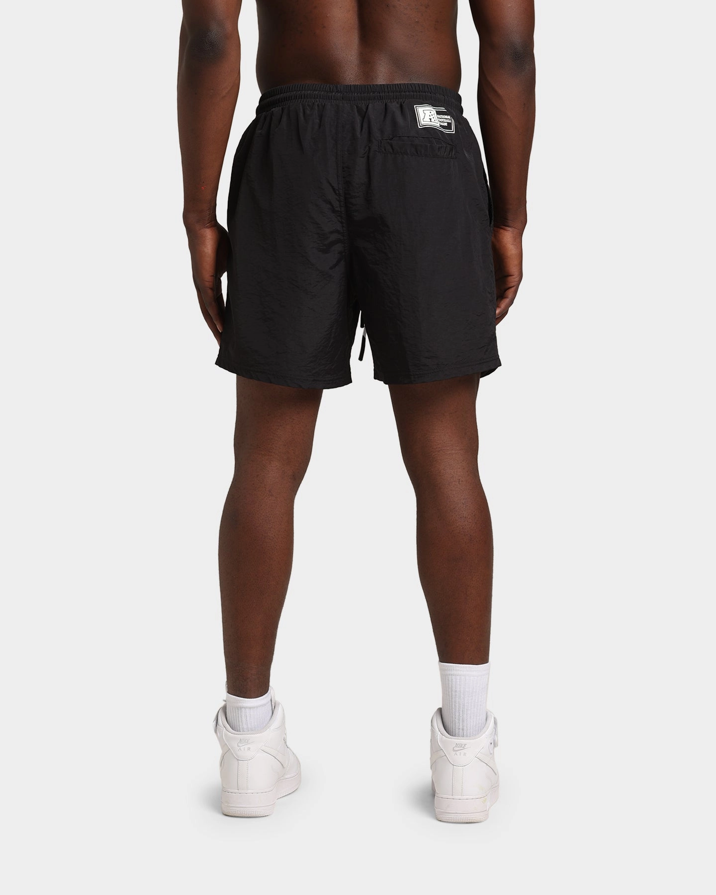 Majestic Athletic Las Vegas Raiders Chrome Font Beach Shorts Black Seamless Integration Day Out