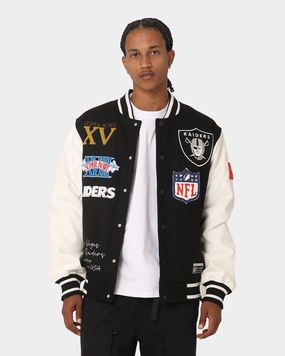 Street Fashion Odor Resistant Finish Majestic Athletic Las Vegas Raiders Multi Hit Jacket Black