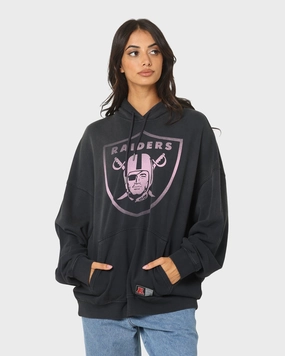 autumn clothing multi-color Majestic Athletic Las Vegas Raiders Solarised Contrast Hoodie Faded Black