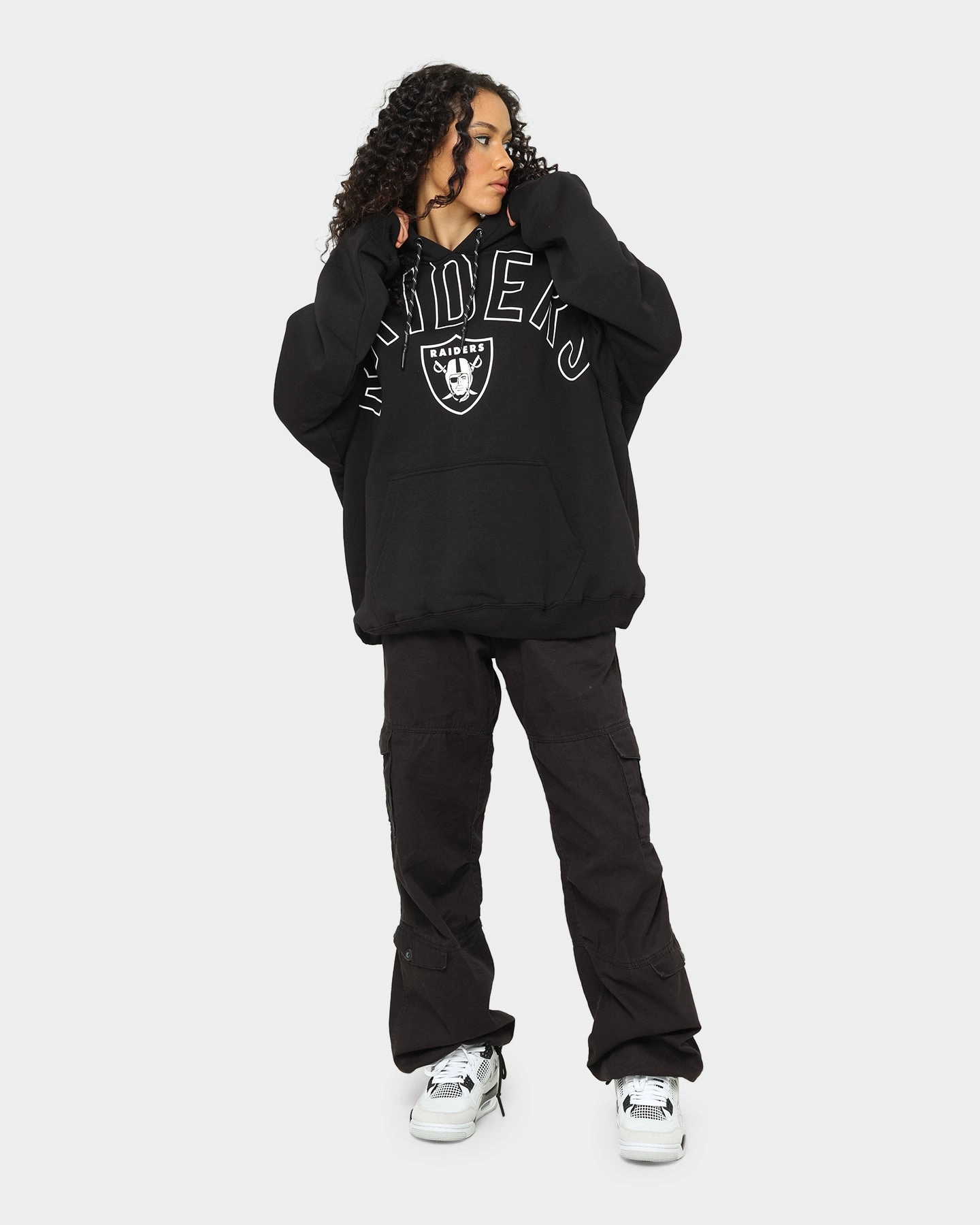 Majestic Athletic Las Vegas Raiders Tonals Oversized Hoodie Black Daily Utility