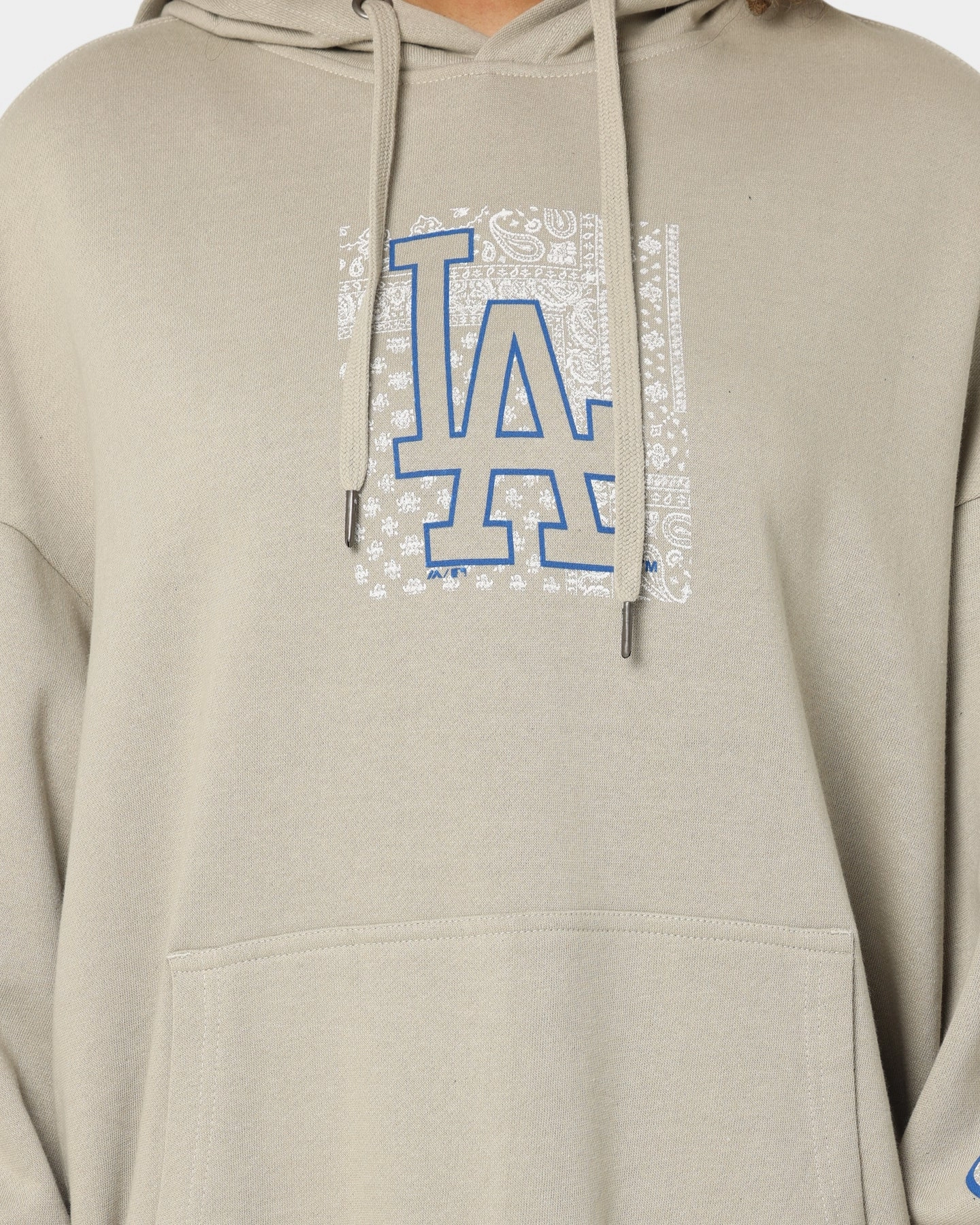 Majestic Athletic Los Angeles Dodgers Bandana Paisley Wordmark Hoodie Nickel Insulated Jacket Easy Movement