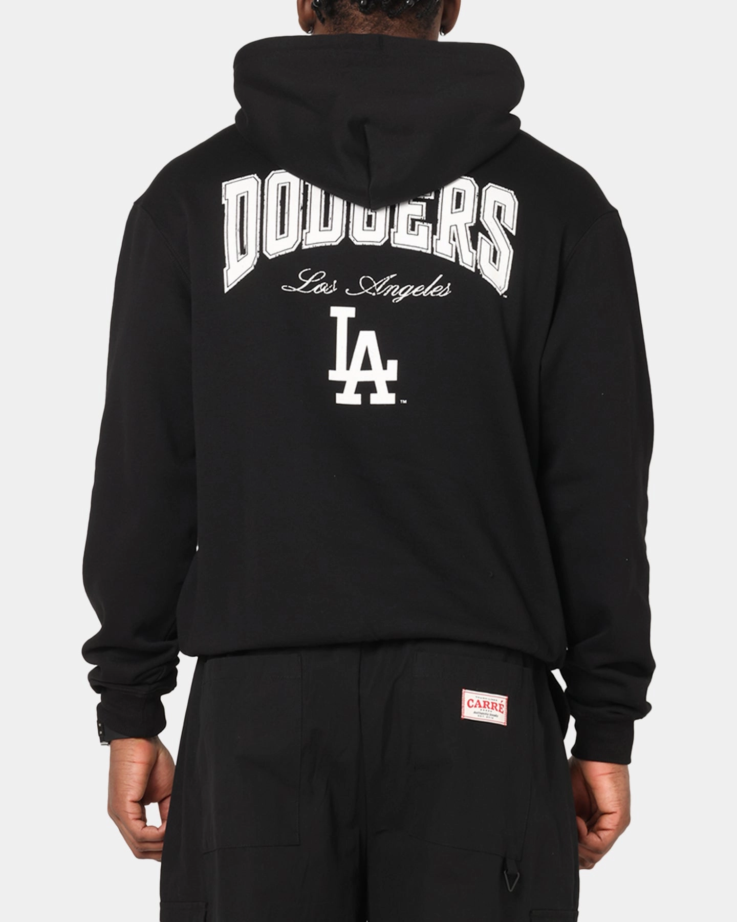 Majestic Athletic Los Angeles Dodgers Champs Serial Mono Hoodie Black Practical Choice