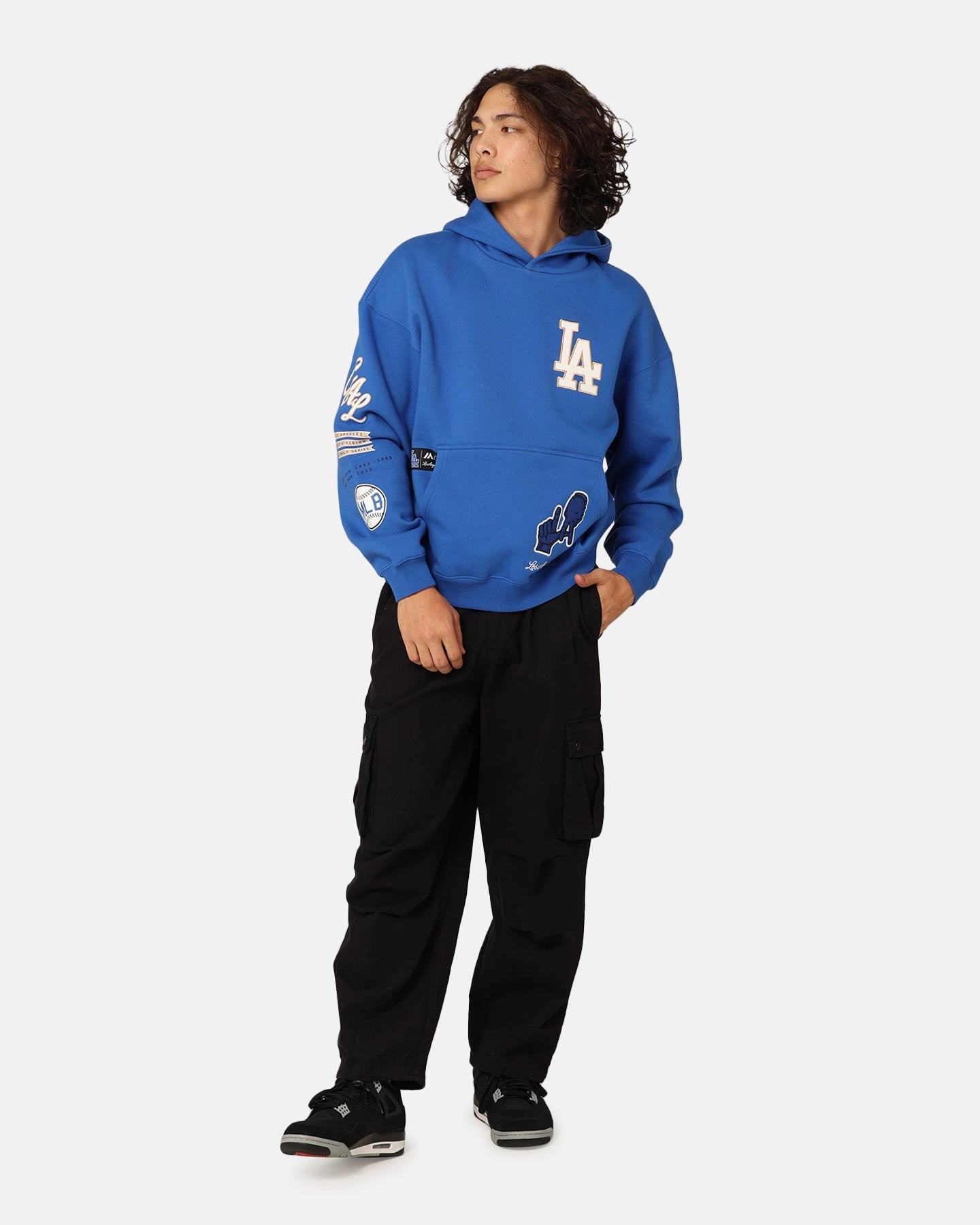 Essential Warmth Majestic Athletic Los Angeles Dodgers City Appliqu?? Hoodie Olympic Blue