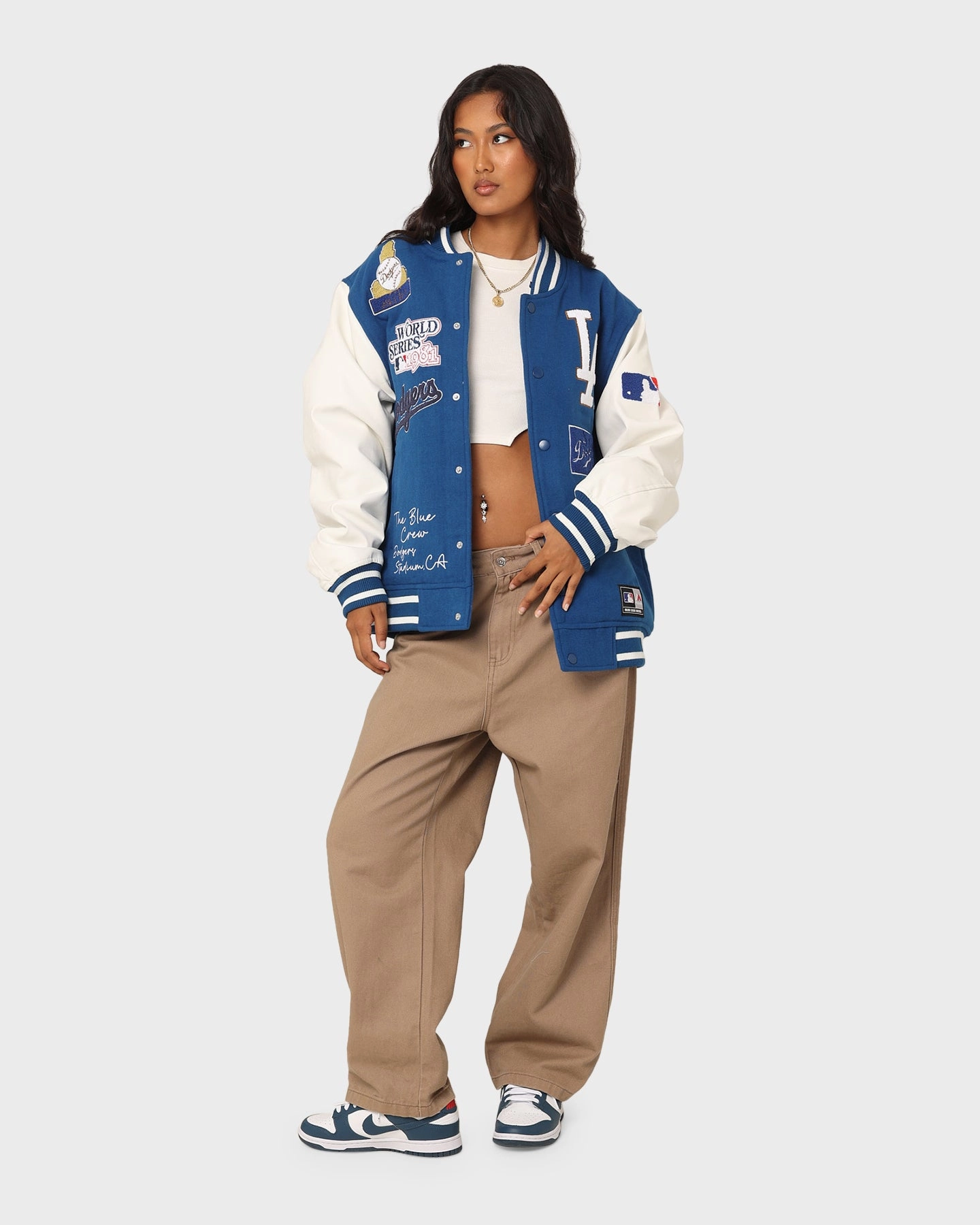 Prospect Majestic Athletic Los Angeles Dodgers Multi Hit Varsity Jacket Royal