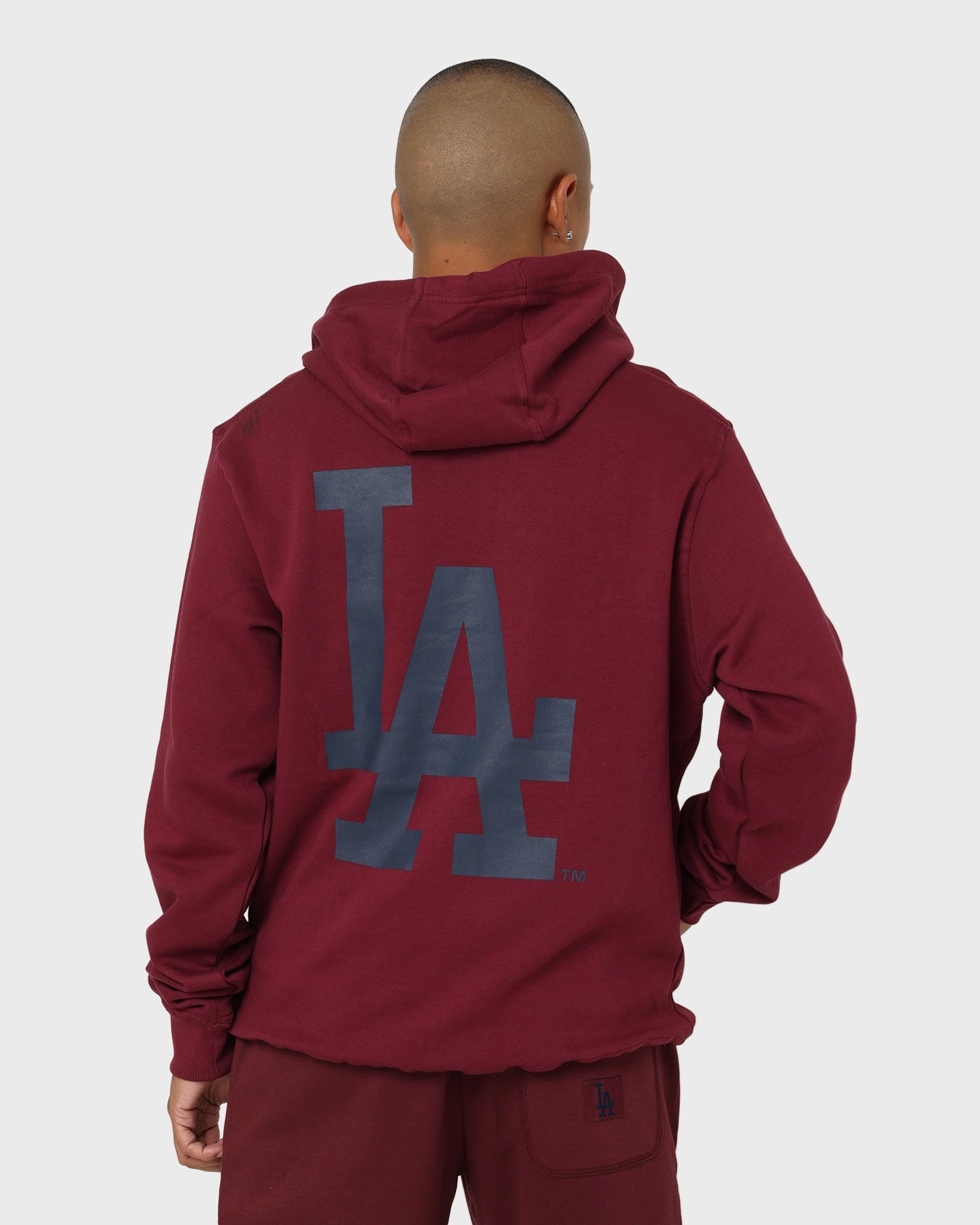 Majestic Athletic Los Angeles Dodgers The Duke Hoodie Windsor Wine Dispute Non Restrictive Cut