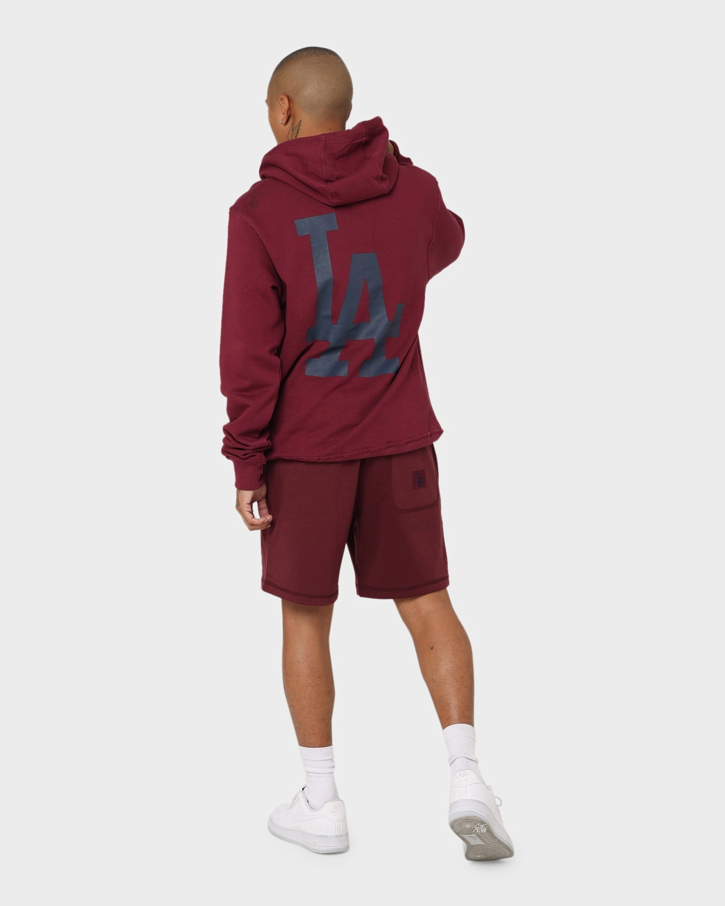 mass - produced Majestic Athletic Los Angeles Dodgers The Duke Hoodie Windsor Wine