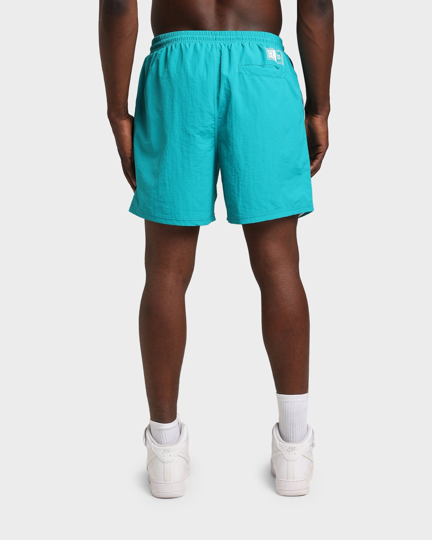 Majestic Athletic Miami Dolphins Chrome Font Beach Shorts Teal Reinforced Hems Moisture Management System
