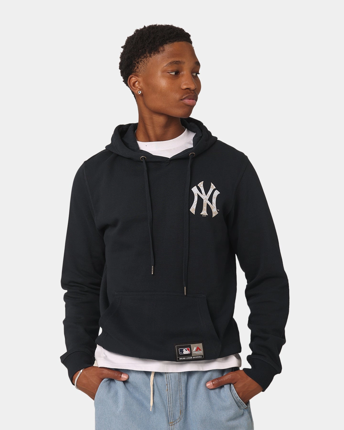 Spectacles Majestic Athletic New York Yankees Bandana Paisley Duke Hoodie True Navy