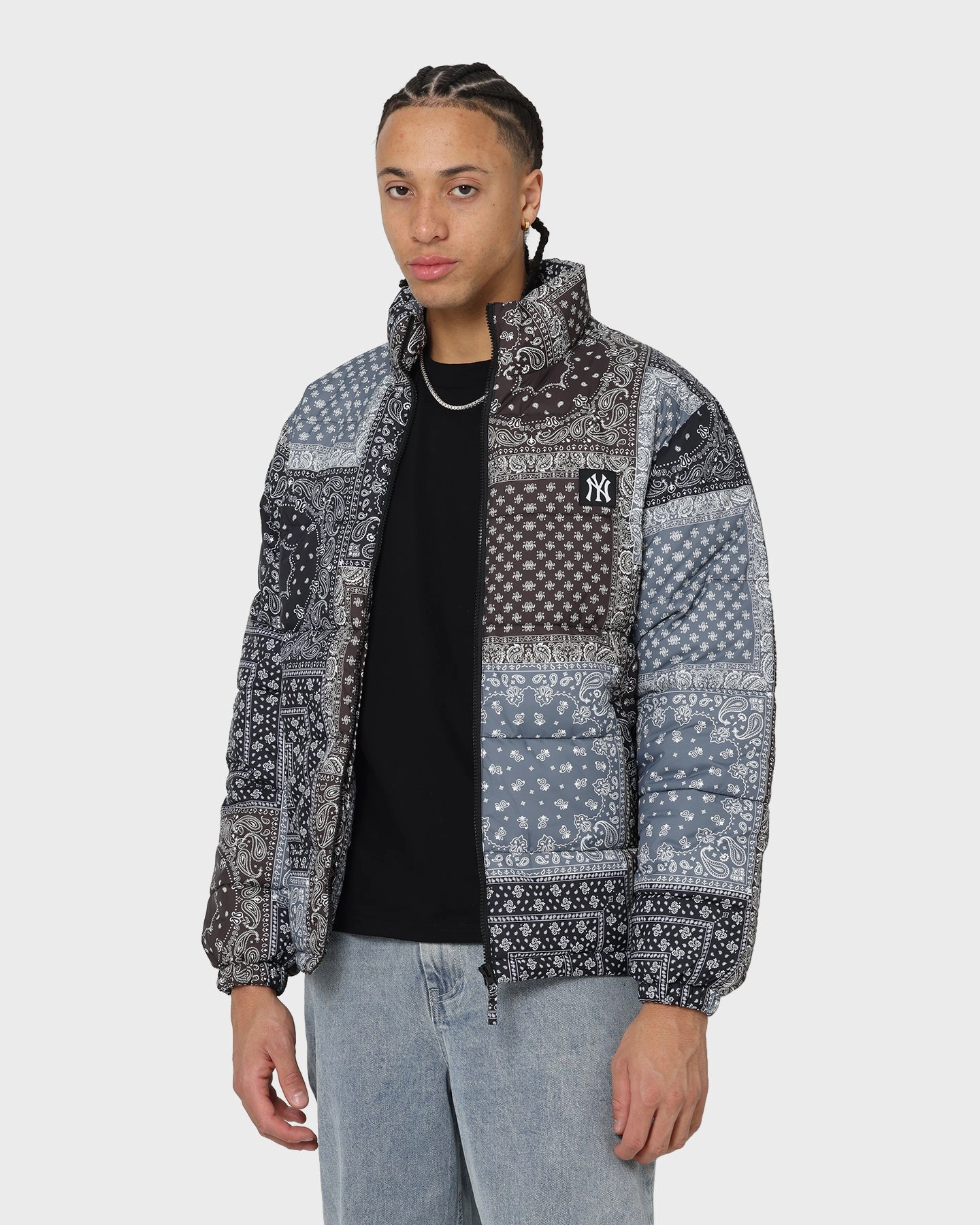 Train Majestic Athletic New York Yankees Bandana Paisley Jacket Tonal Aop Paisley