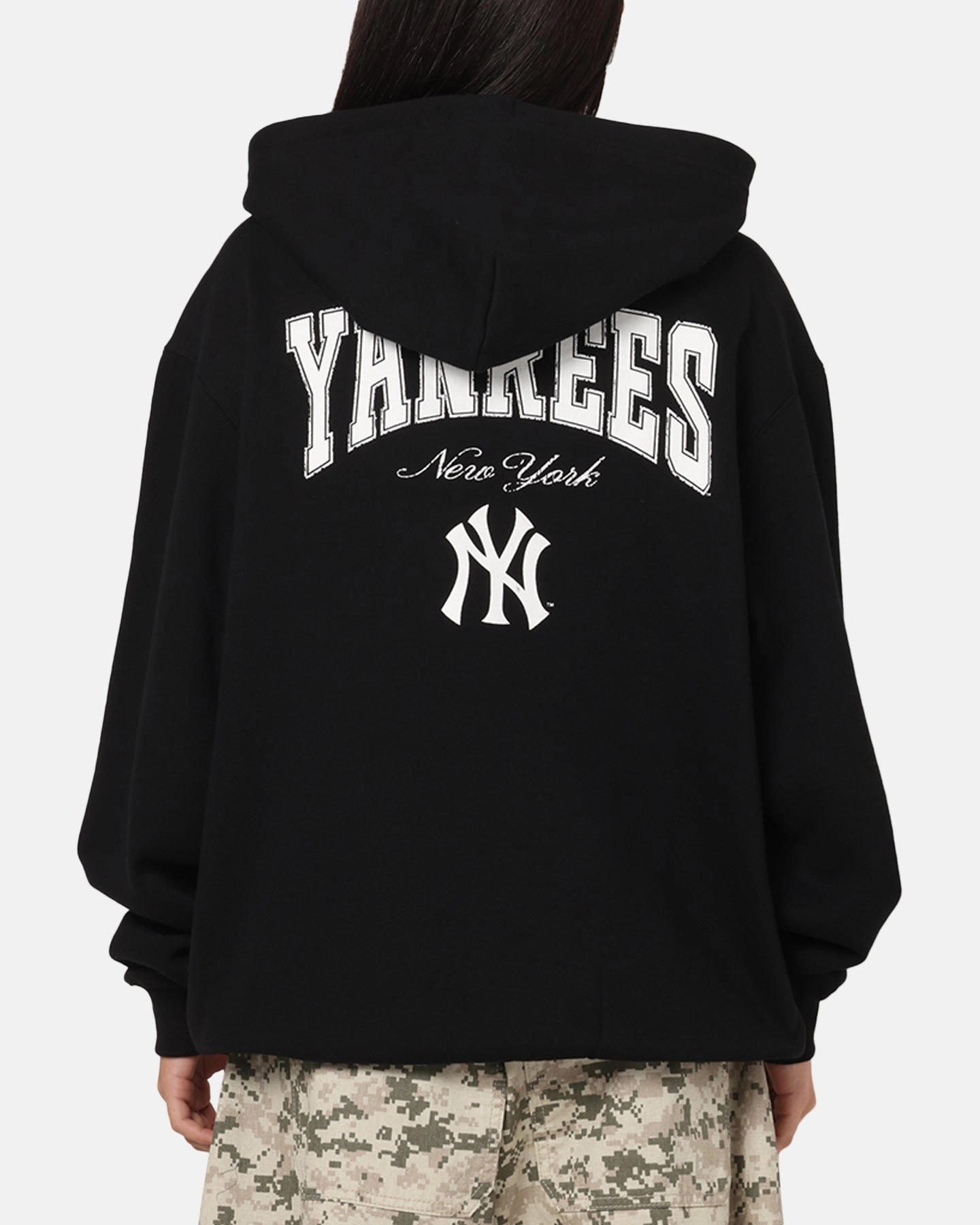 Majestic Athletic New York Yankees Champs Serial Mono Hoodie Black Multi Panel Construction