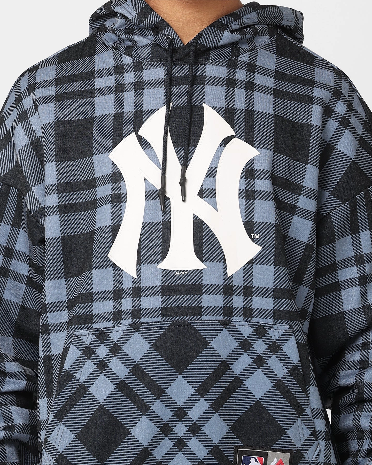 campfire Majestic Athletic New York Yankees Check Logo Hoodie True Navy