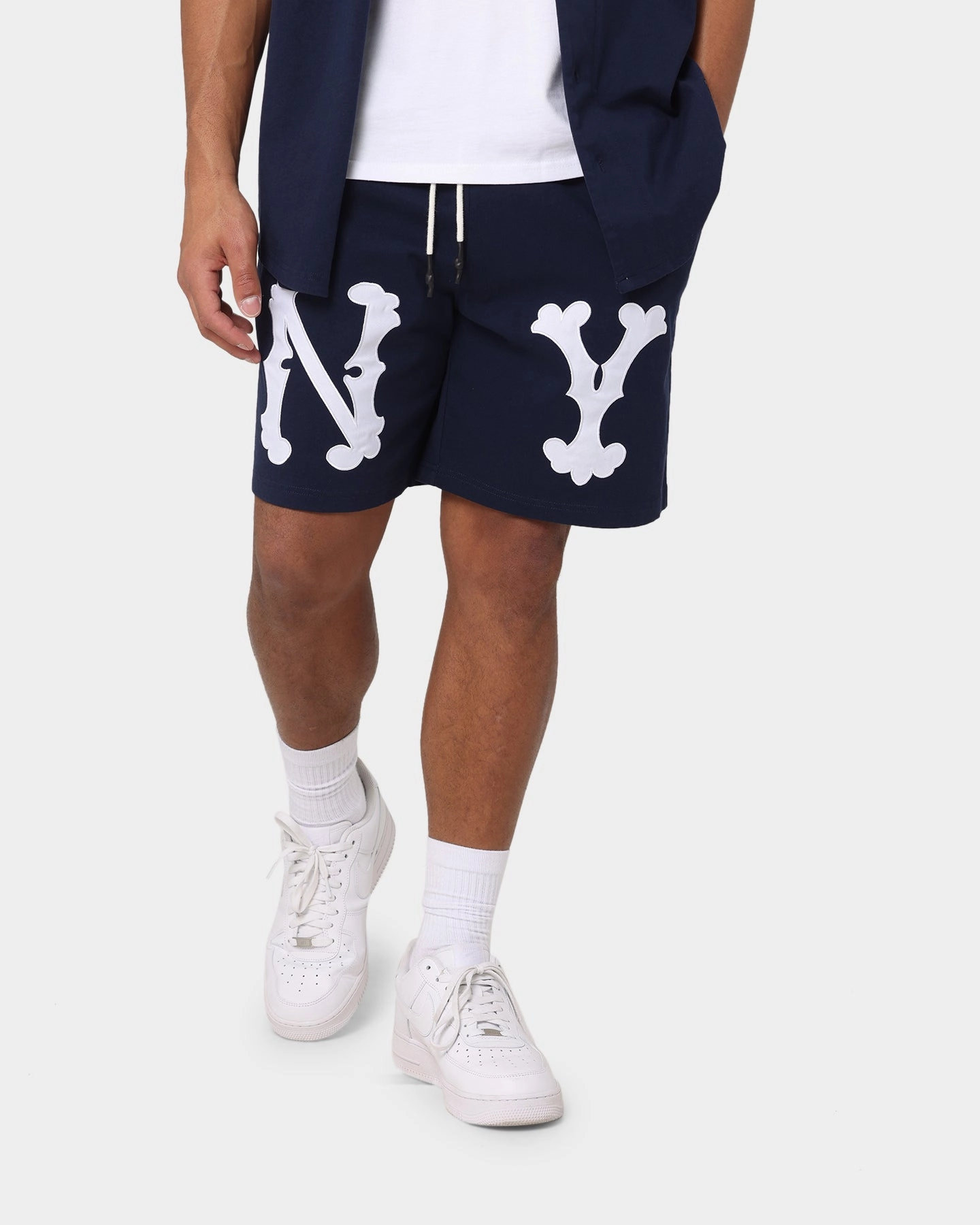 Machine-washable Go Casual Majestic Athletic New York Yankees Highlanders Logo Shorts True Navy