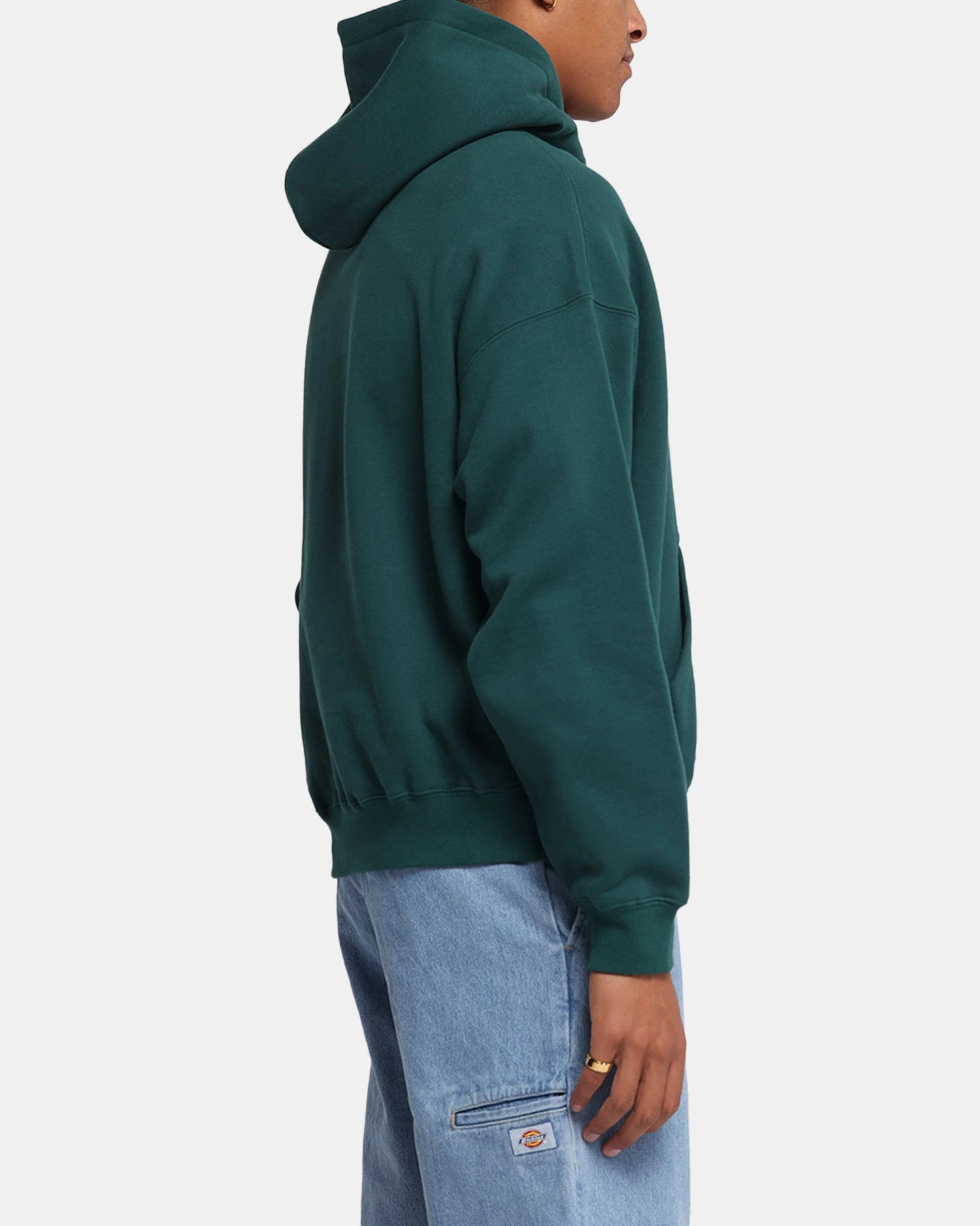 Majestic Athletic New York Yankees Mid Crest Boxy Hoodie Emerald Surfing wear Warm Outfit