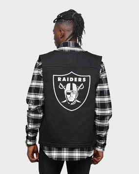 Majestic Athletic Raiders Denim Vest Black restaurant