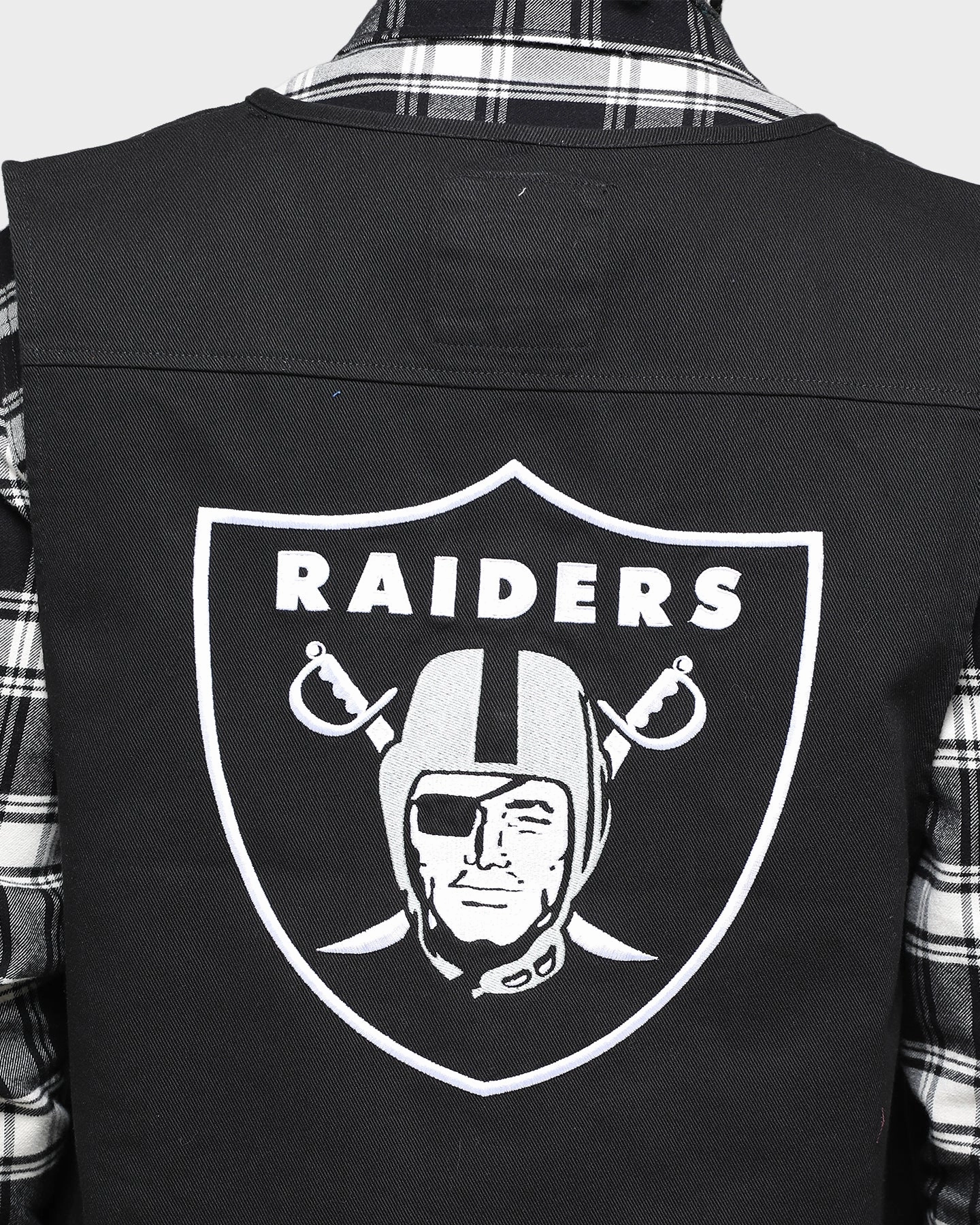 Altruism Majestic Athletic Raiders Denim Vest Black