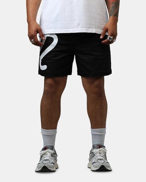 Malbon Menton Nylon Shorts Black Multi Panel Cut Breezy Comfort