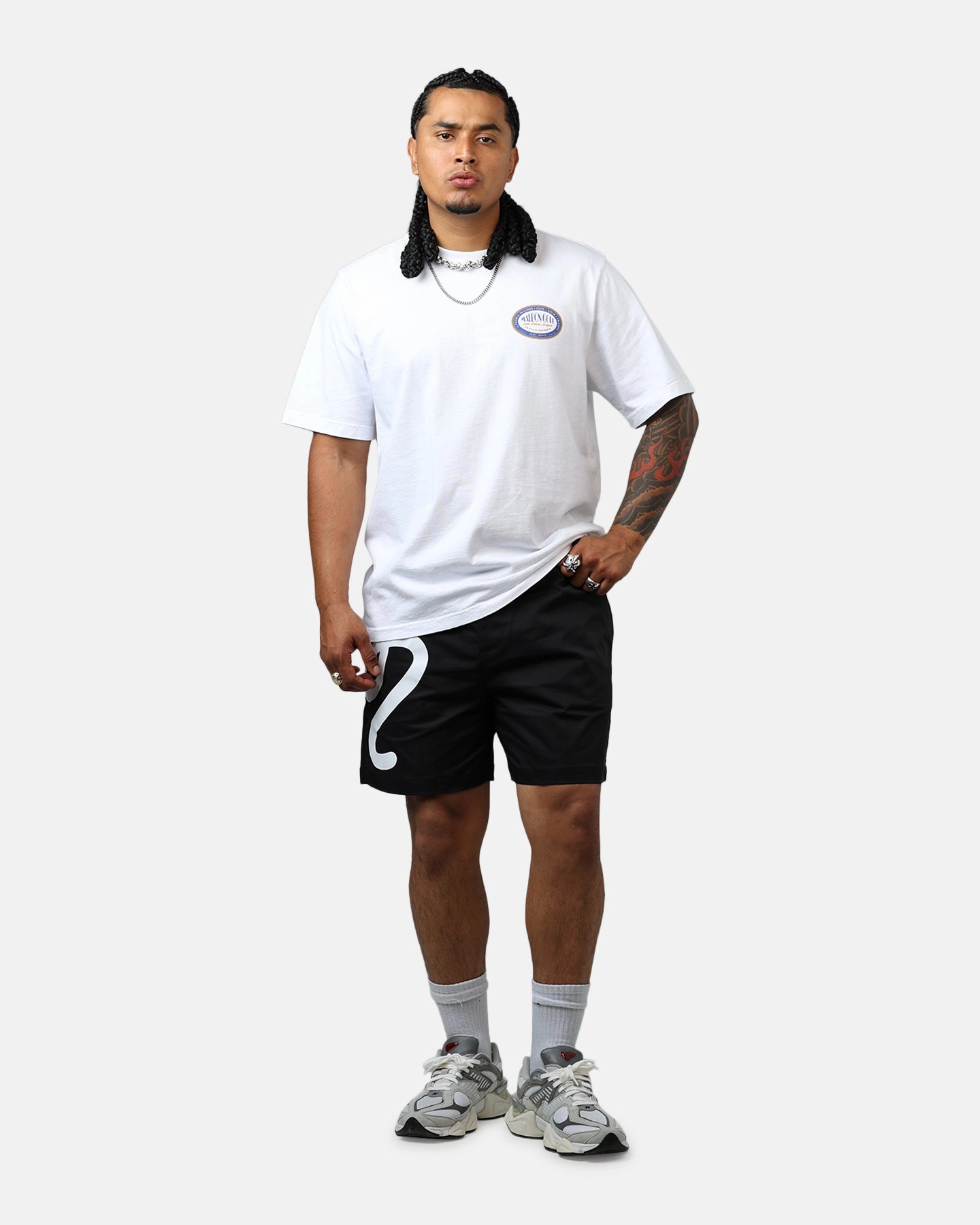 Malbon Menton Nylon Shorts Black Urban Fashion