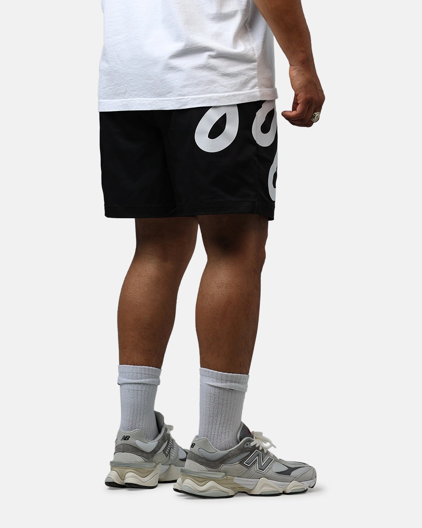 Malbon Menton Nylon Shorts Black Soft Stretch Formal Occasion