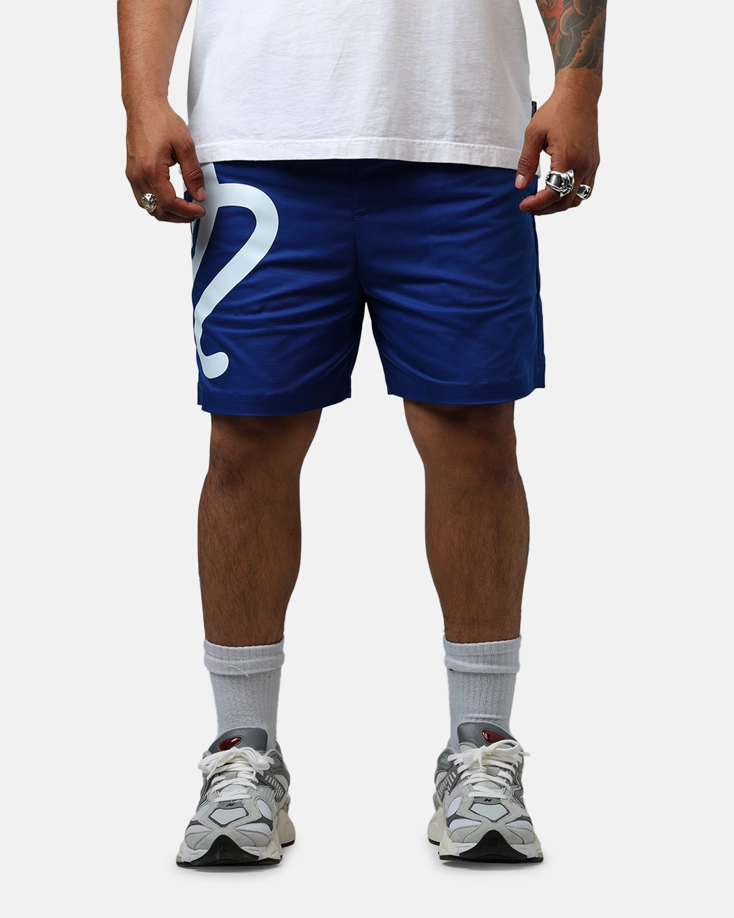 petite size Business casual Malbon Menton Nylon Shorts Blue