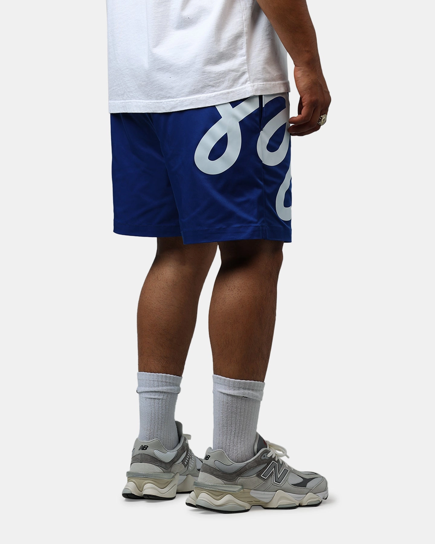 colorful Malbon Menton Nylon Shorts Blue