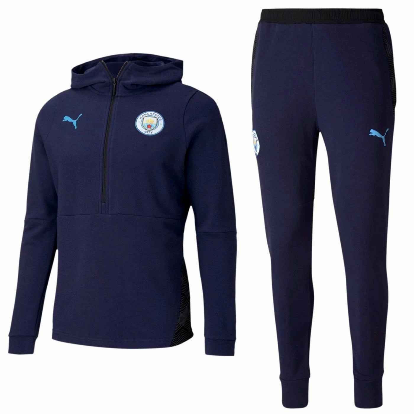 Pilates Manchester City Casual hooded presentation tracksuit 2020/21 - Puma