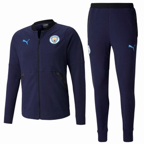 Manchester City Casual presentation Soccer tracksuit 2020/21 - Puma trim