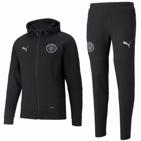 Manchester City hooded Casual presentation tracksuit 2021/22 - Puma patch venue