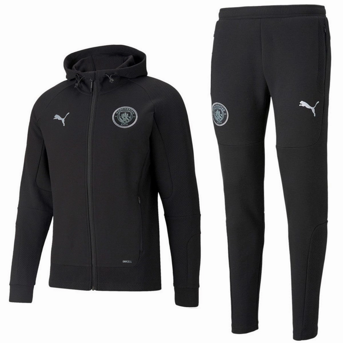 Manchester City hooded Casual presentation tracksuit 2021/22 - Puma patch venue