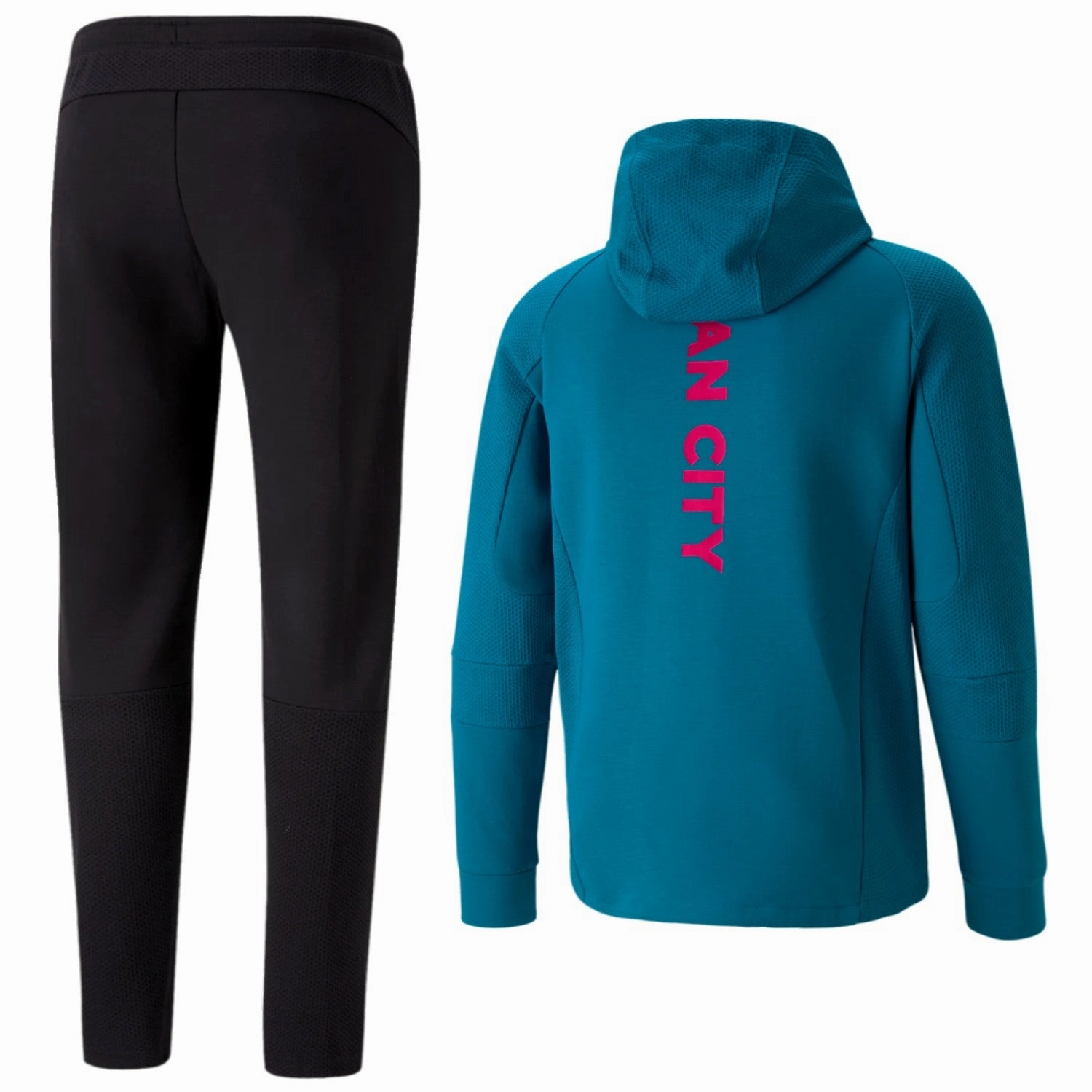 stretchy fabric Retro Manchester City hooded Casual presentation tracksuit 2022 - Puma