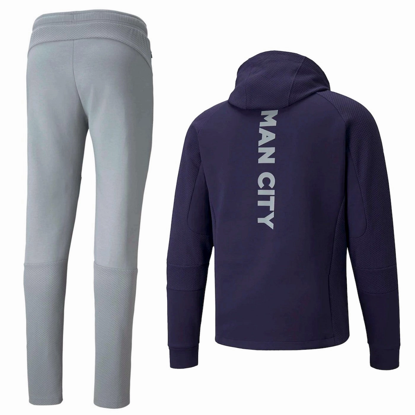 backpack venue AbrasionResistant Manchester City hooded Casual presentation tracksuit 2022 navy/grey - Puma