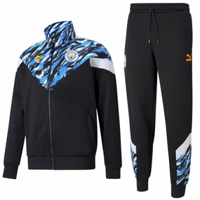 Tapered Silhouette crystal Manchester City Iconic Fans presentation Soccer tracksuit 2021 - Puma