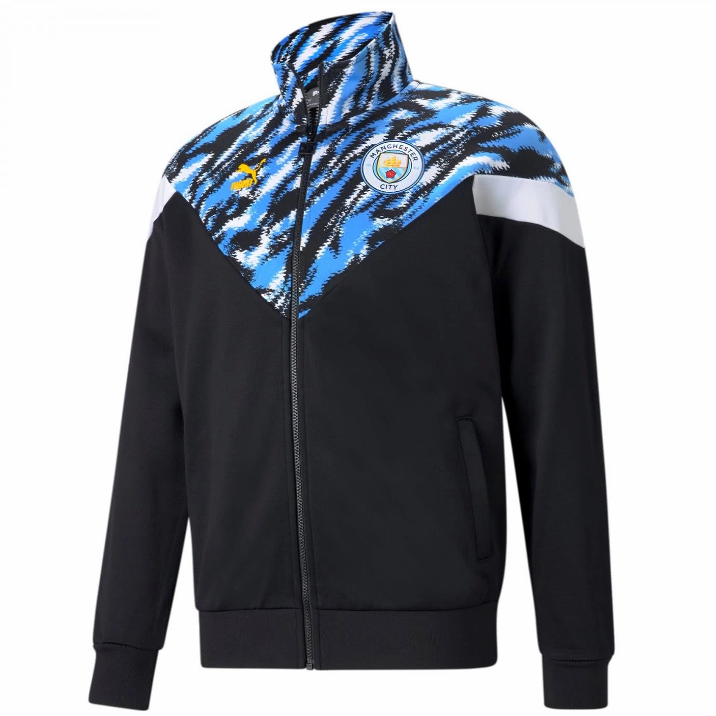 Manchester City Iconic Fans presentation Soccer tracksuit 2021 - Puma Trendy Outfit Microperforated Upper Material