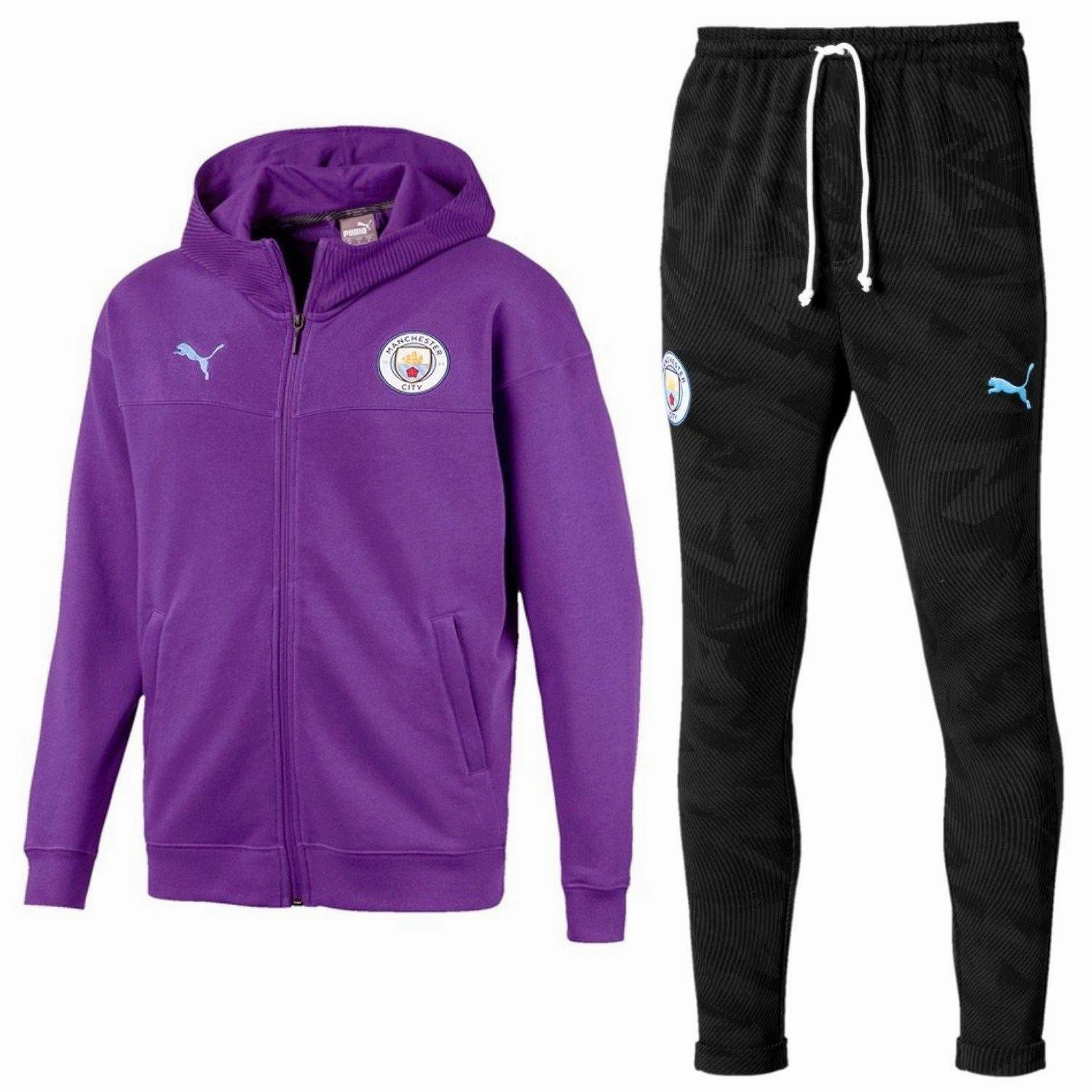 Resort Wear Manchester City violet Casual presentation tracksuit 2019/20 - Puma