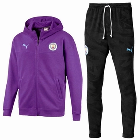 Manchester City violet Casual presentation tracksuit 2019/20 - Puma energy-efficient AntiOdor Treatment