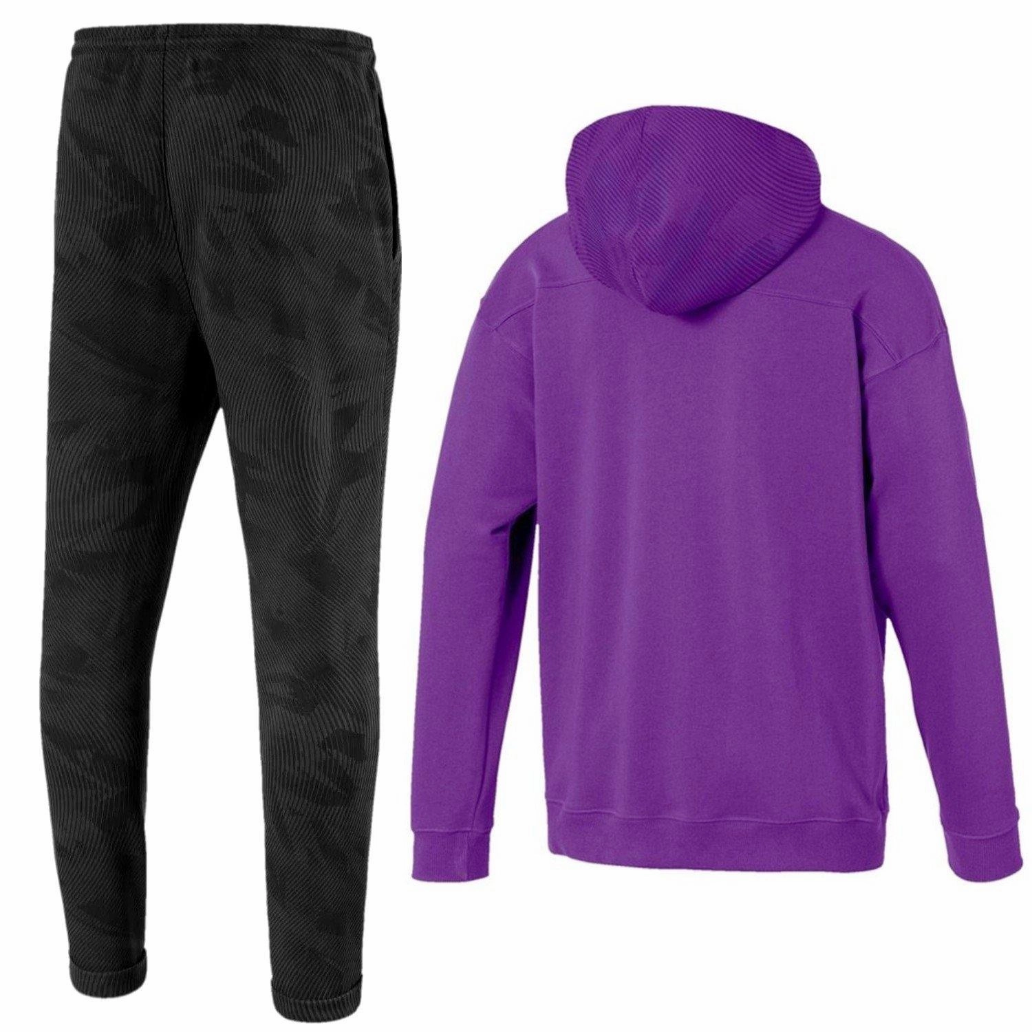 Manchester City violet Casual presentation tracksuit 2019/20 - Puma Moisture Management Technology snap