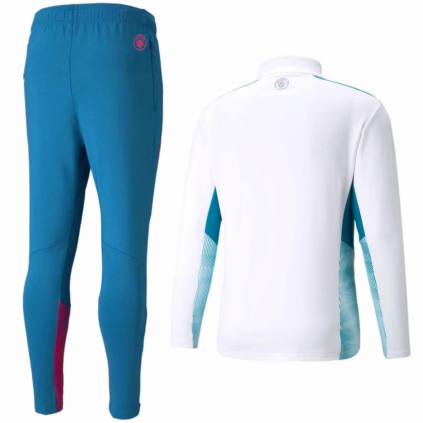 Manchester City white/blue training technical tracksuit 2022 - Puma MultiPocket Design